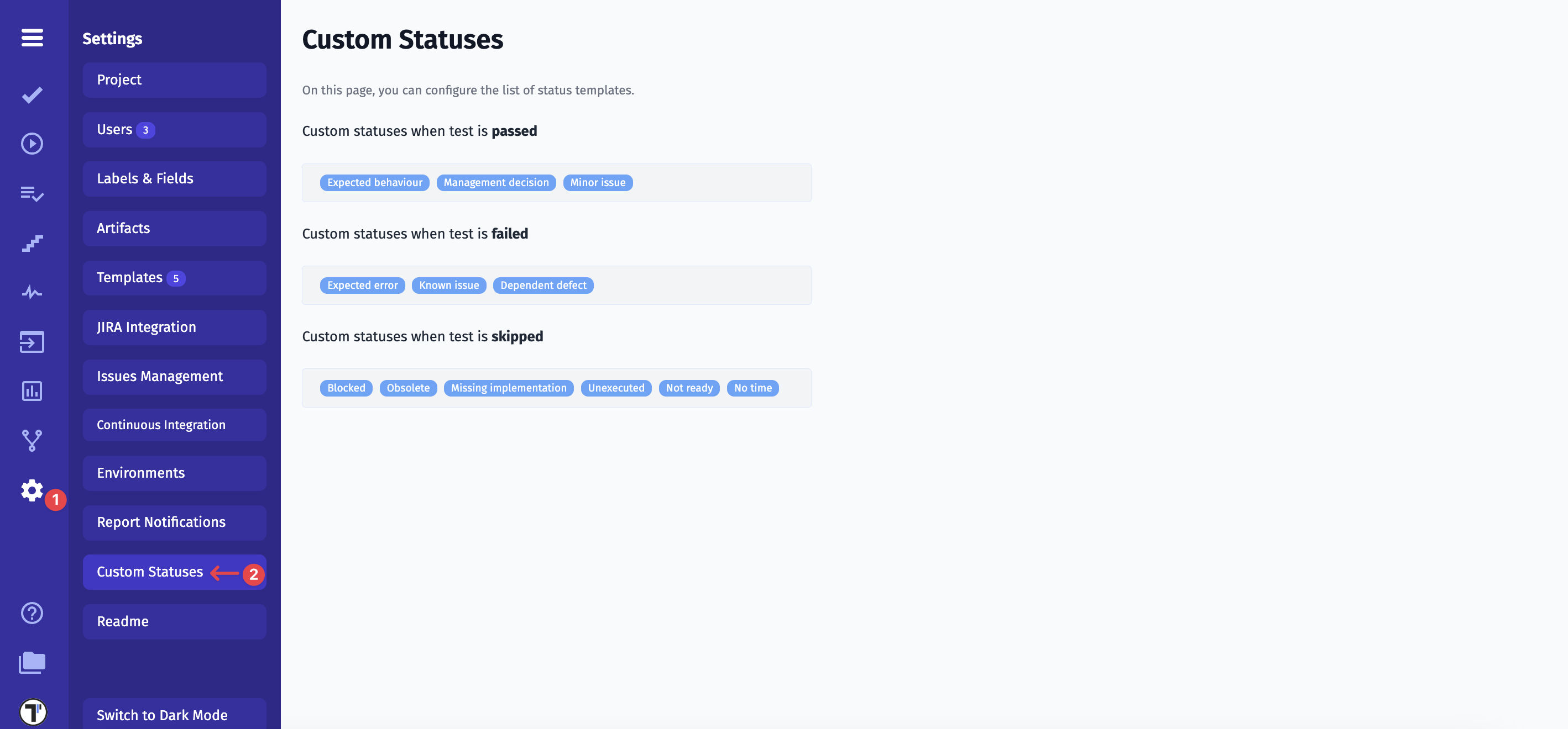 Custom Statuses